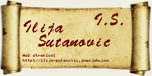 Ilija Šutanović vizit kartica